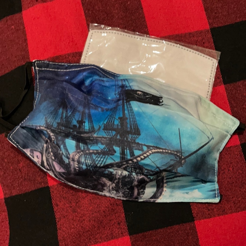 New pirate ship face mask